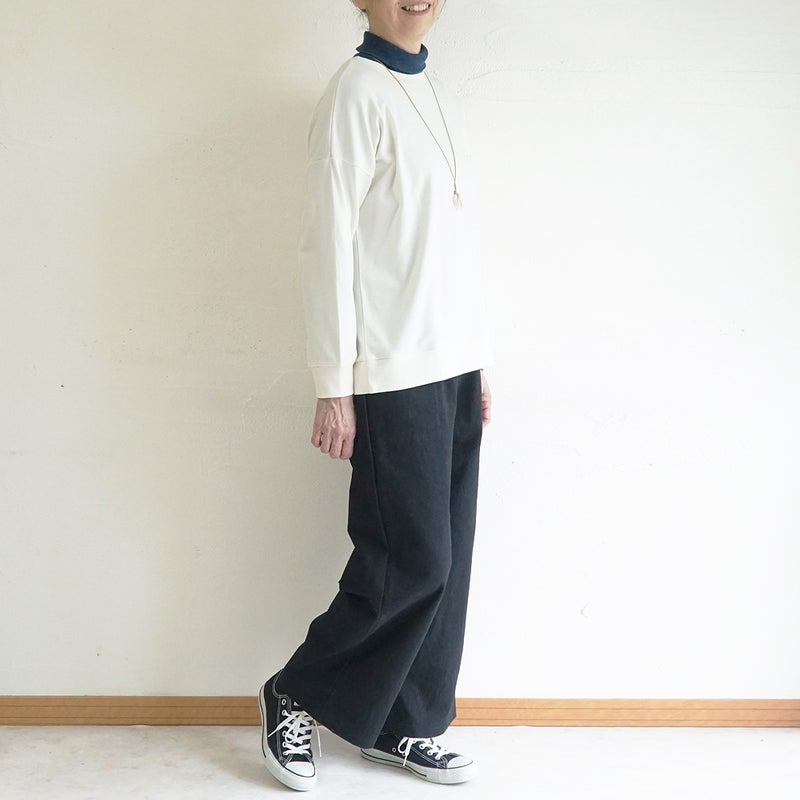 Branch m‘.,ブランチエム,ナチュラル,30代,40代,50代,60代,コットン,綿,ゆったり,パンツ, ,ベイカーパンツ,ストレートパンツ,ワイドパンツ,リネン,麻,綿麻,コットンリネン
