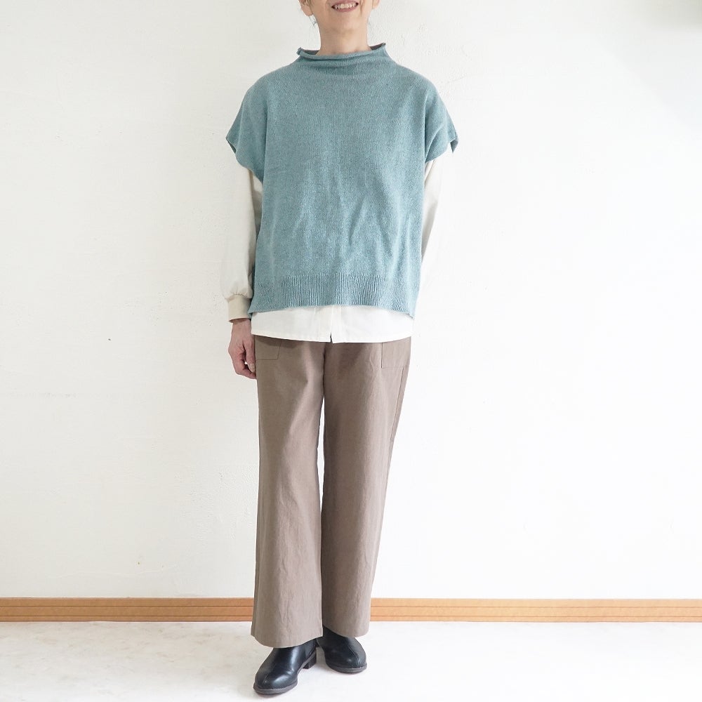 Branch m‘.,ブランチエム,ナチュラル,30代,40代,50代,60代,リネン,ゆったり,麻,コットン,綿,コットンリネン,pants,パンツ,ワイドパンツ,ストレートパンツ,サイドポケットパンツ,サイドポケット,