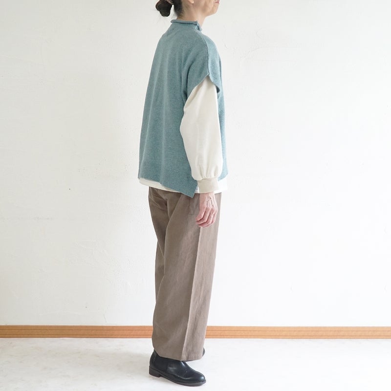 Branch m‘.,ブランチエム,ナチュラル,30代,40代,50代,60代,リネン,ゆったり,麻,コットン,綿,コットンリネン,pants,パンツ,ワイドパンツ,ストレートパンツ,サイドポケットパンツ,サイドポケット,