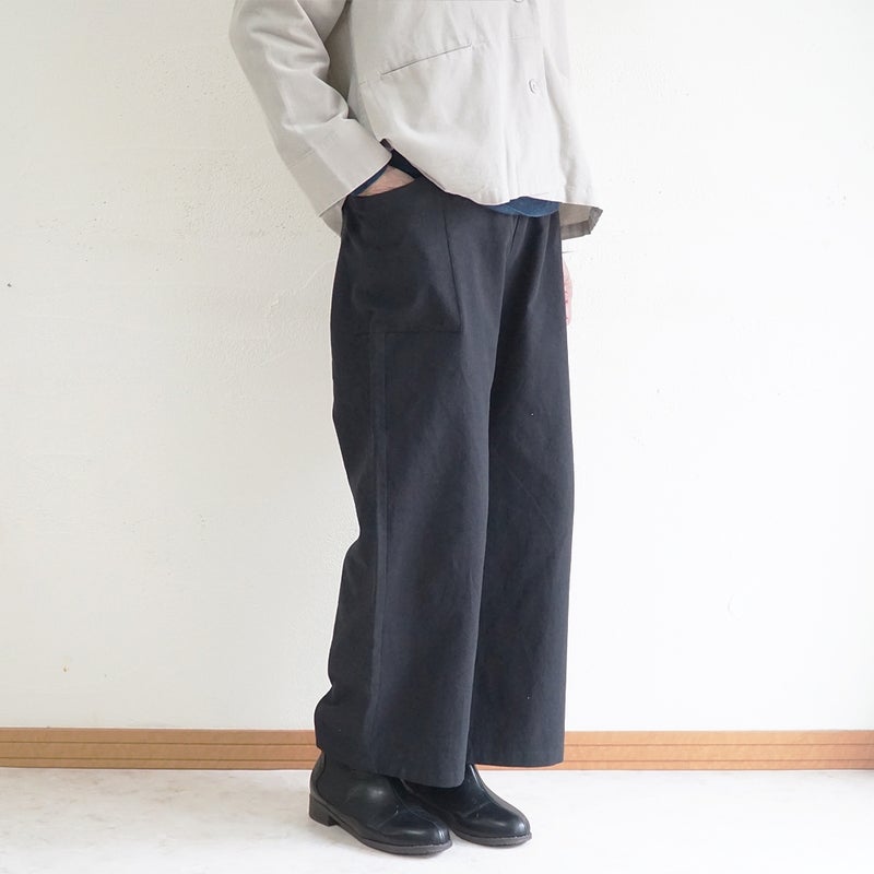 Branch m‘.,ブランチエム,ナチュラル,30代,40代,50代,60代,リネン,ゆったり,麻,コットン,綿,コットンリネン,pants,パンツ,ワイドパンツ,ストレートパンツ,サイドポケットパンツ,サイドポケット,