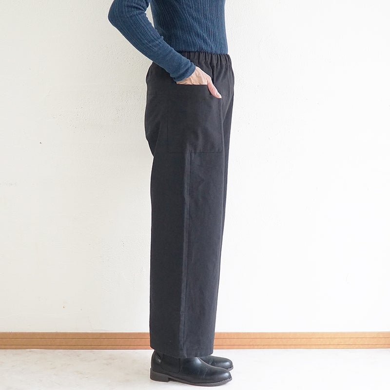 Branch m‘.,ブランチエム,ナチュラル,30代,40代,50代,60代,リネン,ゆったり,麻,コットン,綿,コットンリネン,pants,パンツ,ワイドパンツ,ストレートパンツ,サイドポケットパンツ,サイドポケット,