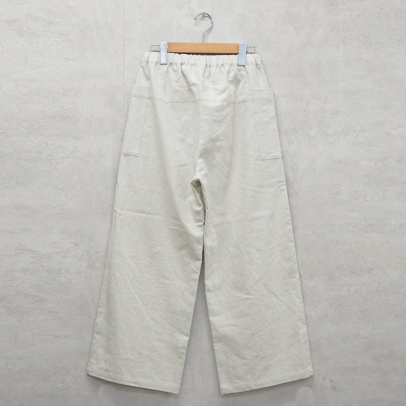 Branch m‘.,ブランチエム,ナチュラル,30代,40代,50代,60代,リネン,ゆったり,麻,コットン,綿,コットンリネン,pants,パンツ,ワイドパンツ,ストレートパンツ,サイドポケットパンツ,サイドポケット,