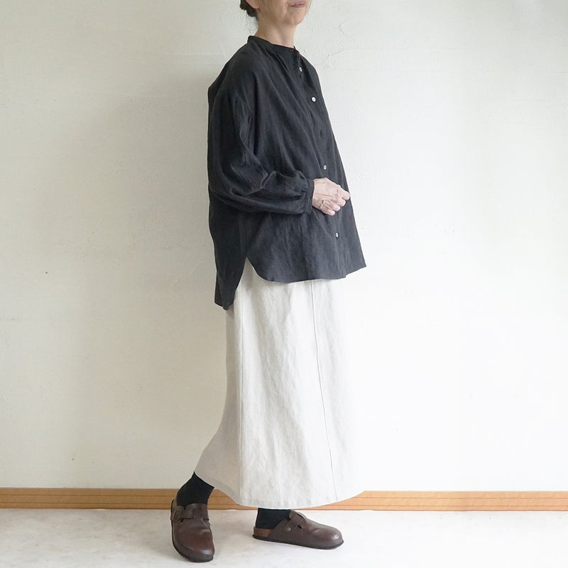 Branch m‘.,ブランチエム,ナチュラル,30代,40代,50代,60代,リネン,ゆったり,麻,スカート,リネンスカート,ナロースカート,麻,コットン,綿,コットンリネン
