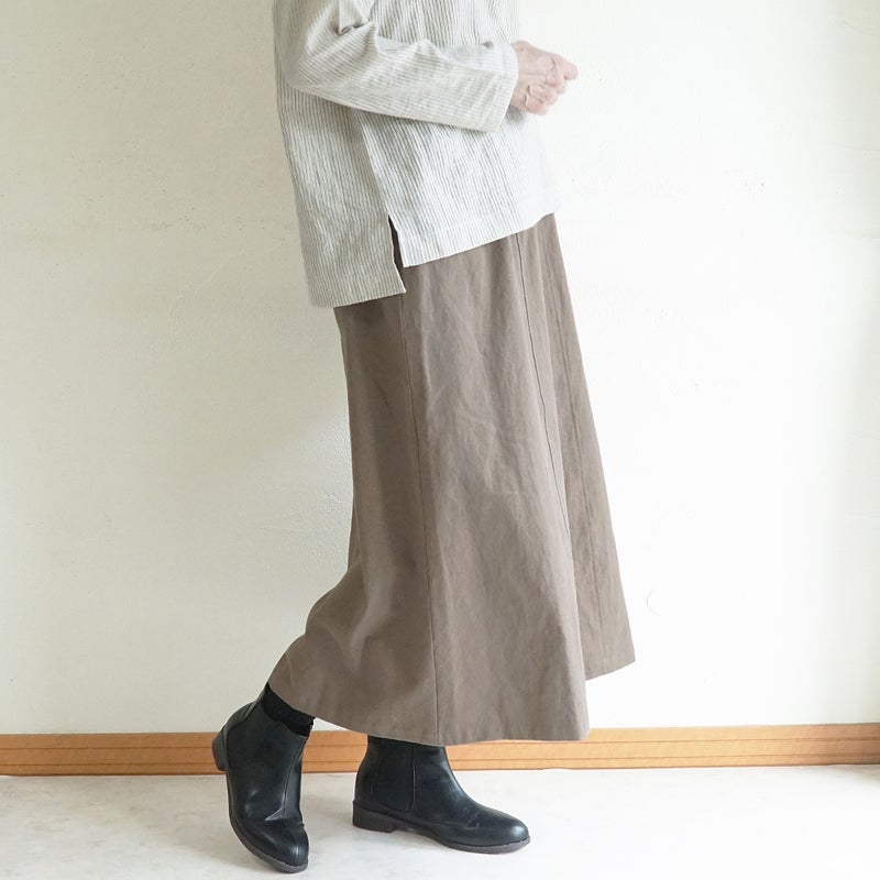Branch m‘.,ブランチエム,ナチュラル,30代,40代,50代,60代,リネン,ゆったり,麻,スカート,リネンスカート,ナロースカート,麻,コットン,綿,コットンリネン