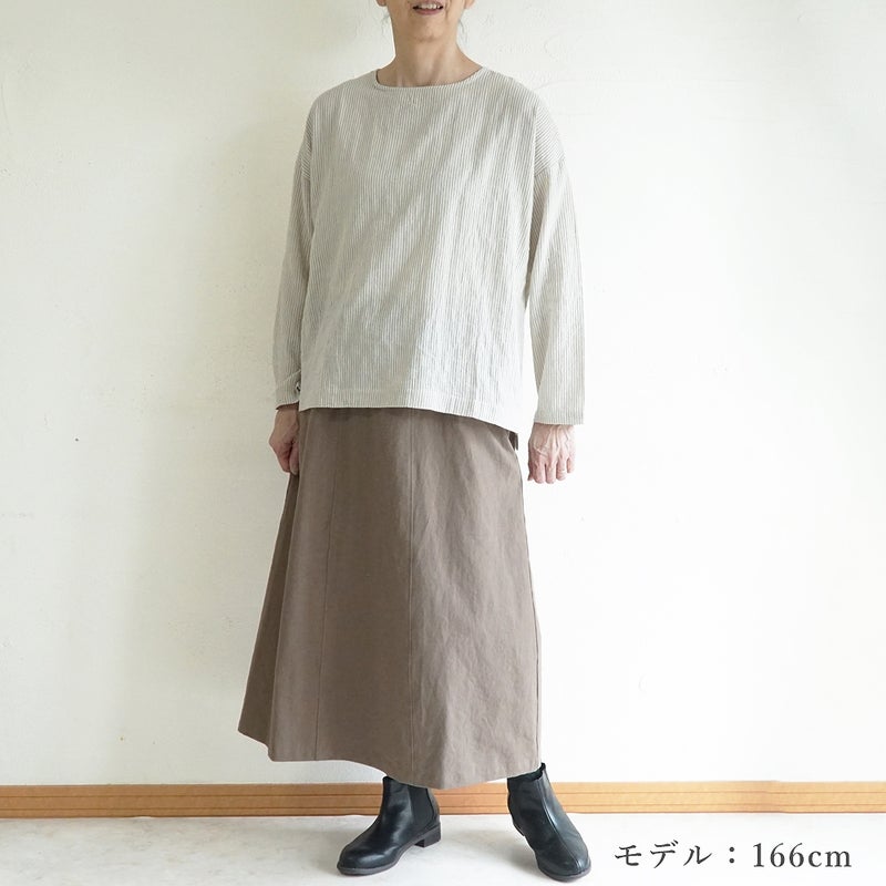 Branch m‘.,ブランチエム,ナチュラル,30代,40代,50代,60代,リネン,ゆったり,麻,スカート,リネンスカート,ナロースカート,麻,コットン,綿,コットンリネン