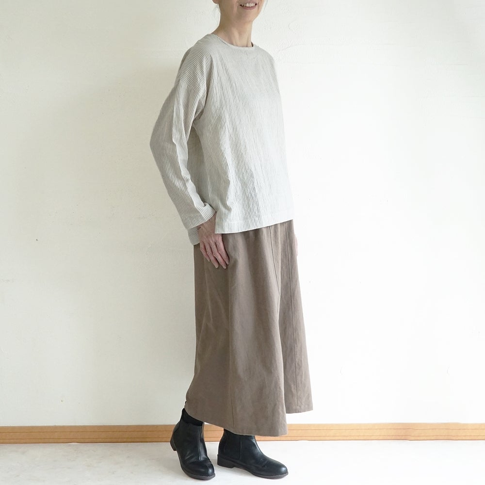 Branch m‘.,ブランチエム,ナチュラル,30代,40代,50代,60代,リネン,ゆったり,麻,スカート,リネンスカート,ナロースカート,麻,コットン,綿,コットンリネン