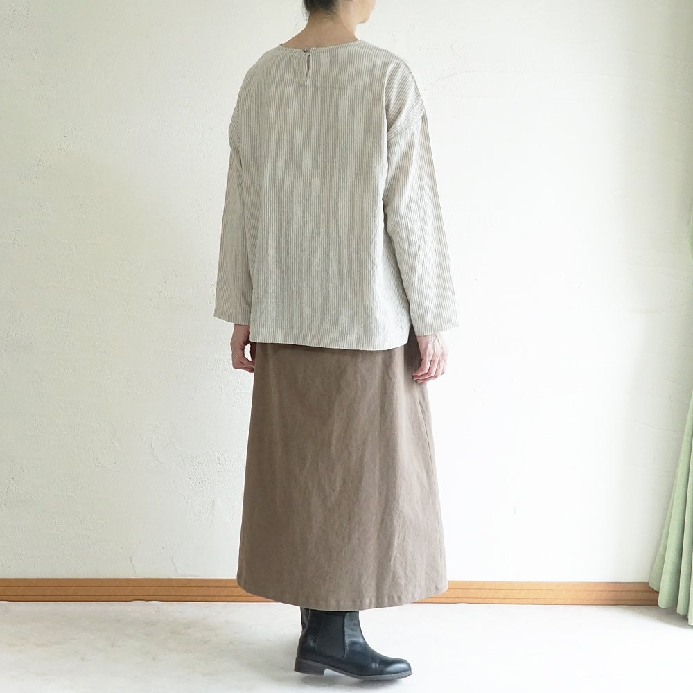 Branch m‘.,ブランチエム,ナチュラル,30代,40代,50代,60代,リネン,ゆったり,麻,スカート,リネンスカート,ナロースカート,麻,コットン,綿,コットンリネン