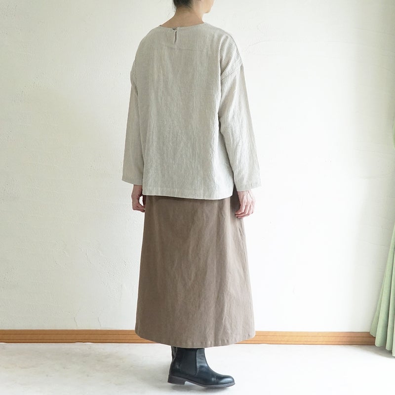 Branch m‘.,ブランチエム,ナチュラル,30代,40代,50代,60代,リネン,ゆったり,麻,スカート,リネンスカート,ナロースカート,麻,コットン,綿,コットンリネン