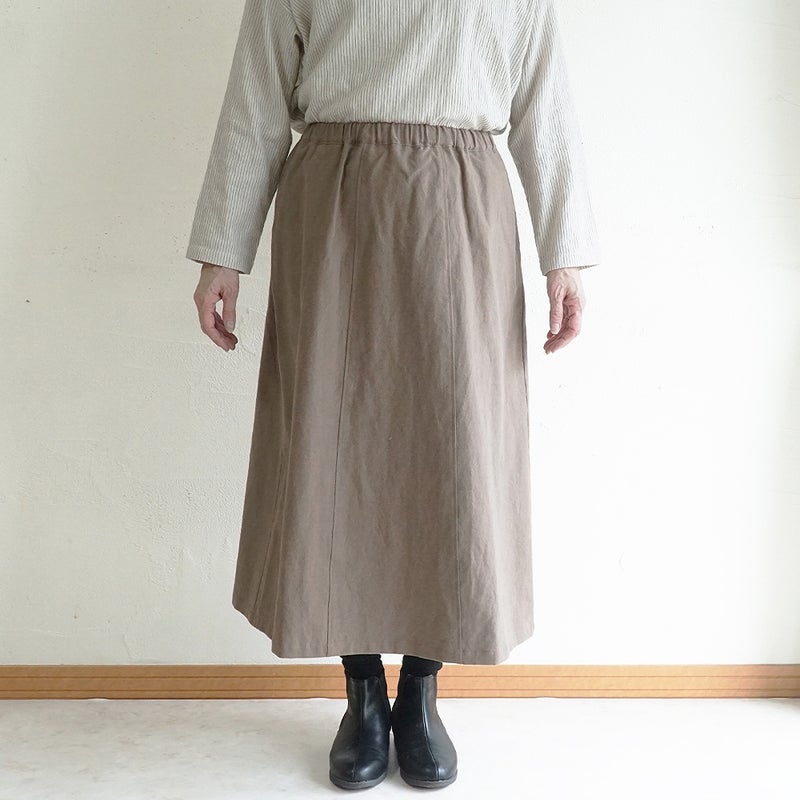 Branch m‘.,ブランチエム,ナチュラル,30代,40代,50代,60代,リネン,ゆったり,麻,スカート,リネンスカート,ナロースカート,麻,コットン,綿,コットンリネン