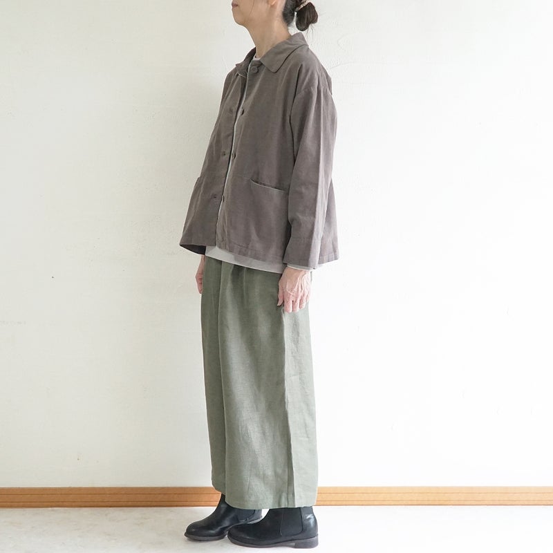Branch m‘.,ブランチエム,ナチュラル,30代,40代,50代,60代,コットン,綿,ゆったり,ジャケット,羽織,コーデュロイ,コーデュロイジャケット,シャツジャケット