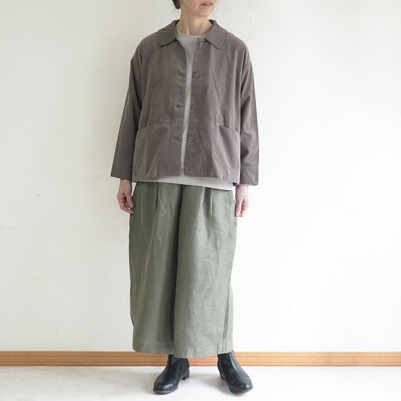 Branch m‘.,ブランチエム,ナチュラル,30代,40代,50代,60代,コットン,綿,ゆったり,ジャケット,羽織,コーデュロイ,コーデュロイジャケット,シャツジャケット