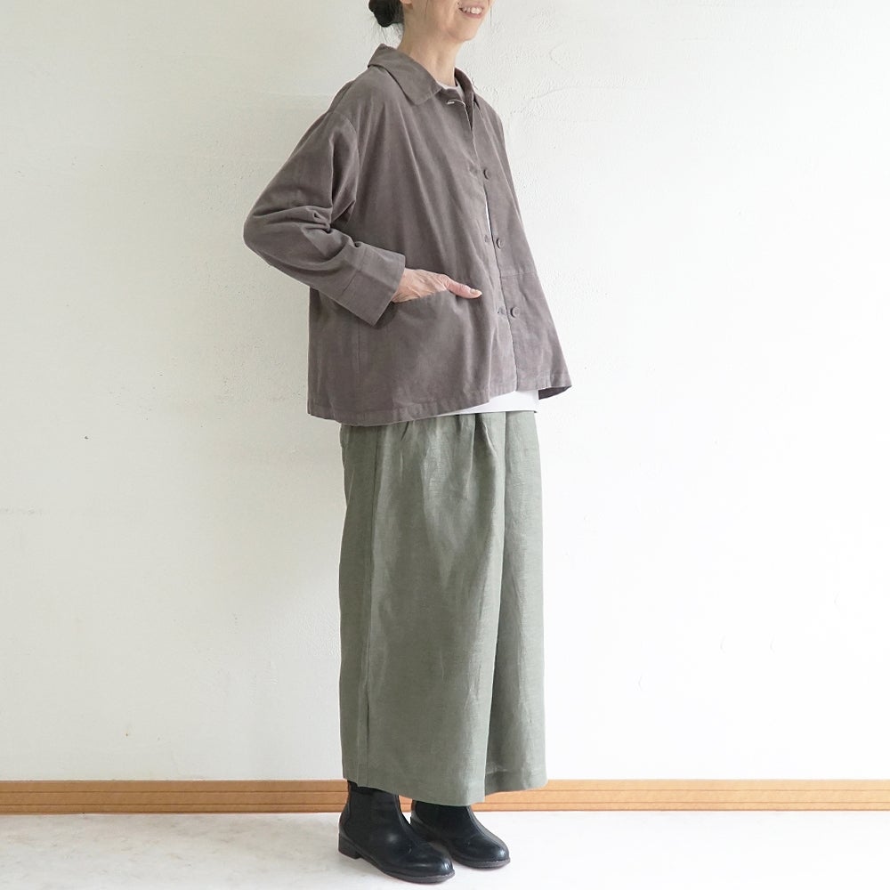 Branch m‘.,ブランチエム,ナチュラル,30代,40代,50代,60代,コットン,綿,ゆったり,ジャケット,羽織,コーデュロイ,コーデュロイジャケット,シャツジャケット