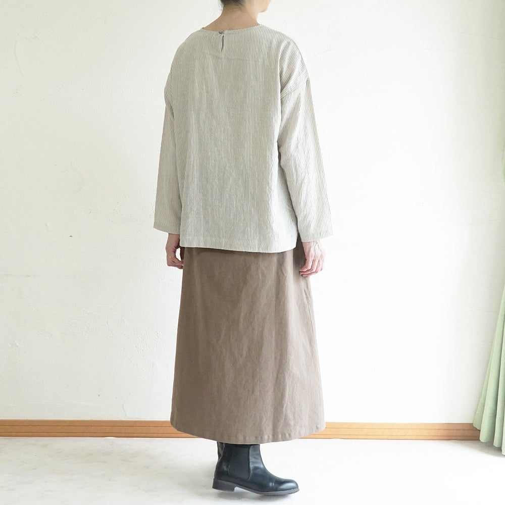 Branch m‘.,ブランチエム,ナチュラル,30代,40代,50代,60代,コットン,ゆったり,綿,ブラウス,プルオーバー,綿ブラウス,Tシャツ