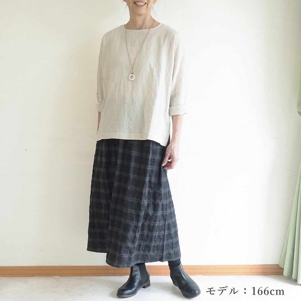 Branch m‘.,ブランチエム,ナチュラル,30代,40代,50代,60代,コットン,ゆったり,綿,ブラウス,プルオーバー,綿ブラウス,Tシャツ