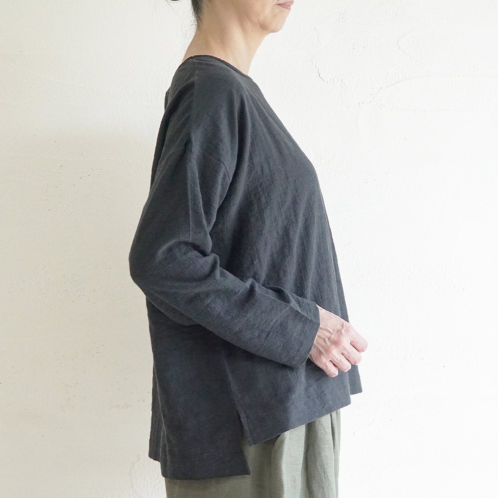 Branch m‘.,ブランチエム,ナチュラル,30代,40代,50代,60代,コットン,ゆったり,綿,ブラウス,プルオーバー,綿ブラウス,Tシャツ