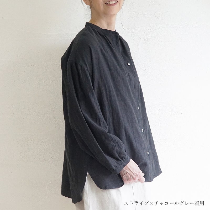 Branch m‘.,ブランチエム,ナチュラル,30代,40代,50代,60代,コットン,ゆったり,綿,ブラウス,シャツ,チュニック,チュニックブラウス,チュニックシャツ,バンドカラーブラウス,バンドカラーシャツ,バンドカラーチュニック,バンドカラー