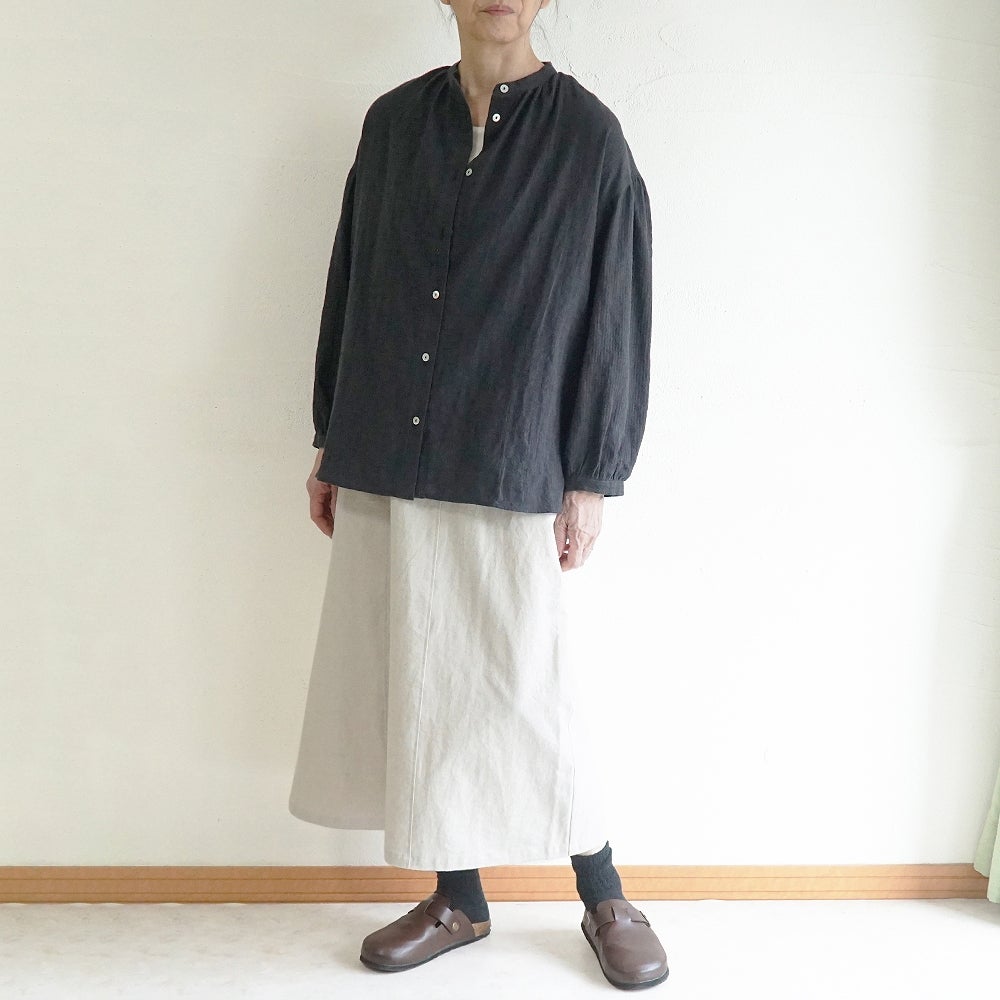 Branch m‘.,ブランチエム,ナチュラル,30代,40代,50代,60代,コットン,ゆったり,綿,ブラウス,シャツ,チュニック,チュニックブラウス,チュニックシャツ,バンドカラーブラウス,バンドカラーシャツ,バンドカラーチュニック,バンドカラー