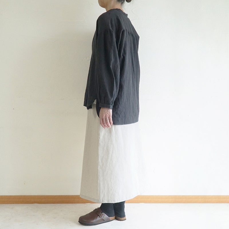 Branch m‘.,ブランチエム,ナチュラル,30代,40代,50代,60代,コットン,ゆったり,綿,ブラウス,シャツ,チュニック,チュニックブラウス,チュニックシャツ,バンドカラーブラウス,バンドカラーシャツ,バンドカラーチュニック,バンドカラー