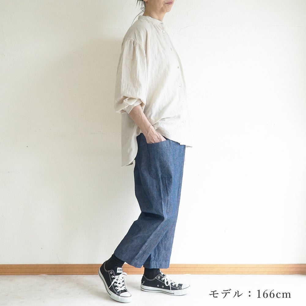 Branch m‘.,ブランチエム,ナチュラル,30代,40代,50代,60代,コットン,ゆったり,綿,ブラウス,シャツ,チュニック,チュニックブラウス,チュニックシャツ,バンドカラーブラウス,バンドカラーシャツ,バンドカラーチュニック,バンドカラー