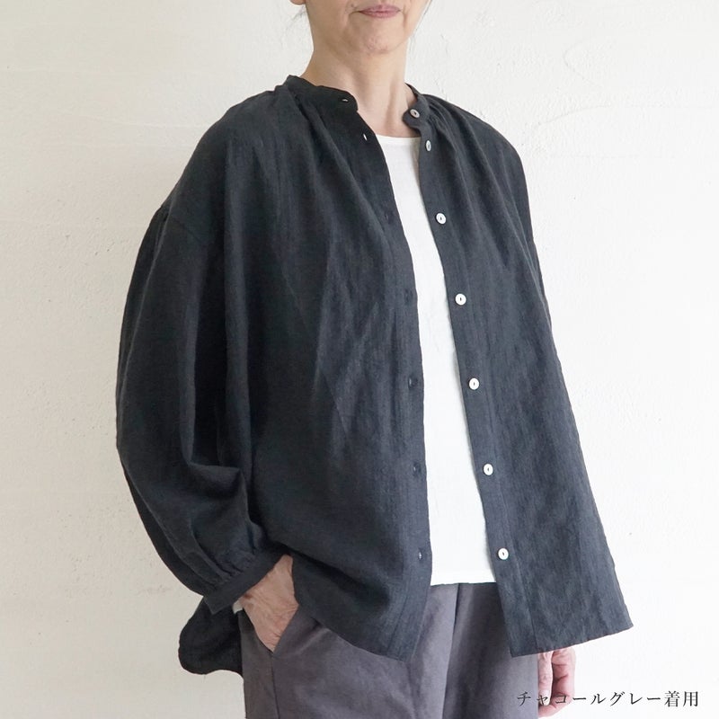 Branch m‘.,ブランチエム,ナチュラル,30代,40代,50代,60代,コットン,ゆったり,綿,ブラウス,シャツ,チュニック,チュニックブラウス,チュニックシャツ,バンドカラーブラウス,バンドカラーシャツ,バンドカラーチュニック,バンドカラー
