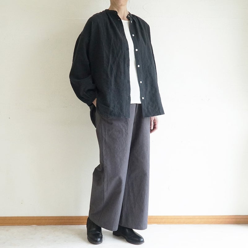 Branch m‘.,ブランチエム,ナチュラル,30代,40代,50代,60代,コットン,ゆったり,綿,ブラウス,シャツ,チュニック,チュニックブラウス,チュニックシャツ,バンドカラーブラウス,バンドカラーシャツ,バンドカラーチュニック,バンドカラー