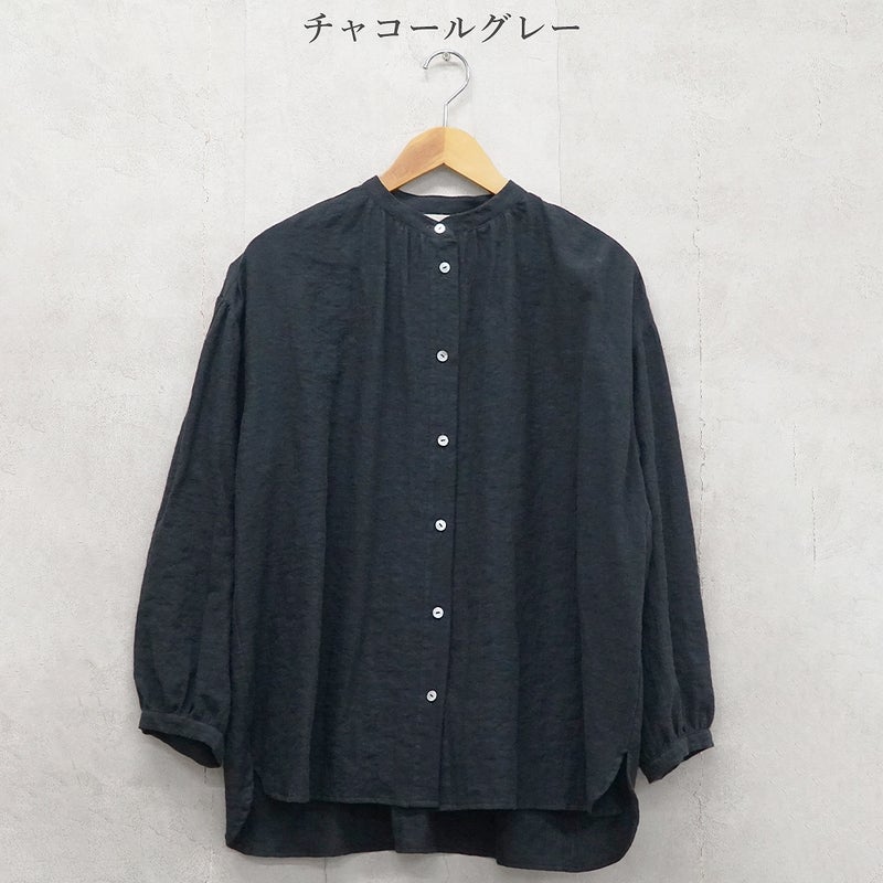 Branch m‘.,ブランチエム,ナチュラル,30代,40代,50代,60代,コットン,ゆったり,綿,ブラウス,シャツ,チュニック,チュニックブラウス,チュニックシャツ,バンドカラーブラウス,バンドカラーシャツ,バンドカラーチュニック,バンドカラー