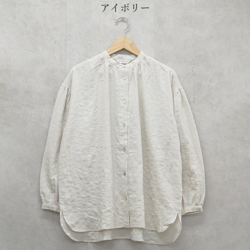 Branch m‘.,ブランチエム,ナチュラル,30代,40代,50代,60代,コットン,ゆったり,綿,ブラウス,シャツ,チュニック,チュニックブラウス,チュニックシャツ,バンドカラーブラウス,バンドカラーシャツ,バンドカラーチュニック,バンドカラー