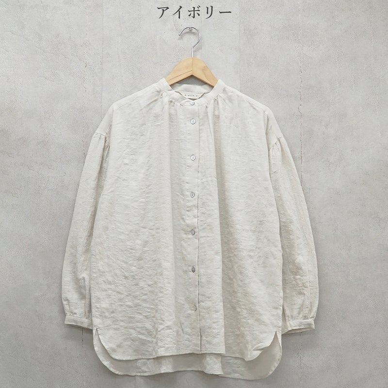 Branch m‘.,ブランチエム,ナチュラル,30代,40代,50代,60代,コットン,ゆったり,綿,ブラウス,シャツ,チュニック,チュニックブラウス,チュニックシャツ,バンドカラーブラウス,バンドカラーシャツ,バンドカラーチュニック,バンドカラー
