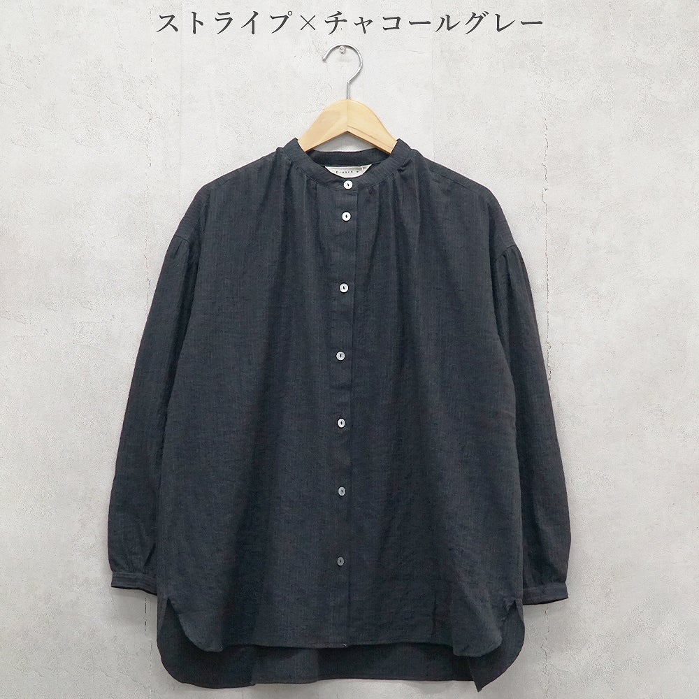 Branch m‘.,ブランチエム,ナチュラル,30代,40代,50代,60代,コットン,ゆったり,綿,ブラウス,シャツ,チュニック,チュニックブラウス,チュニックシャツ,バンドカラーブラウス,バンドカラーシャツ,バンドカラーチュニック,バンドカラー