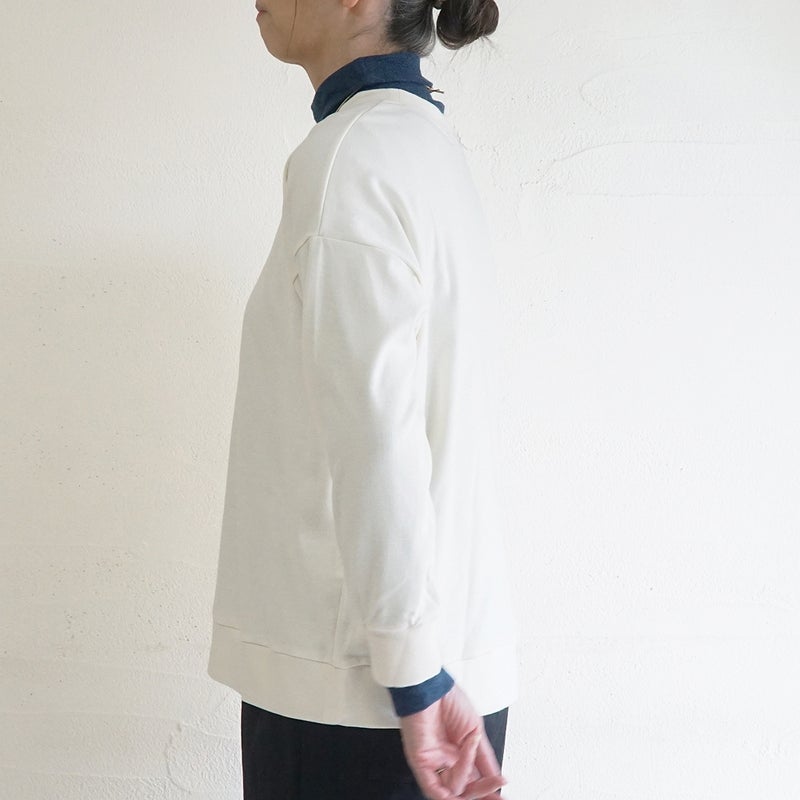 Branch m‘.,ブランチエム,ナチュラル,30代,40代,50代,60代,コットン,綿,ゆったり,Tシャツ,カットソー,ロンT,プルオーバー,スウェット,長袖,