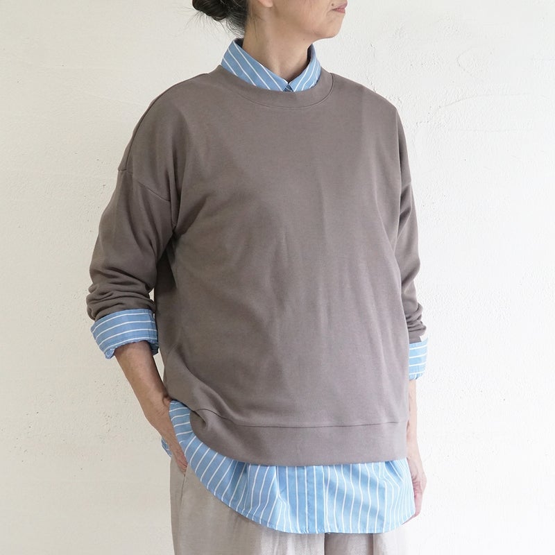 Branch m‘.,ブランチエム,ナチュラル,30代,40代,50代,60代,コットン,綿,ゆったり,Tシャツ,カットソー,ロンT,プルオーバー,スウェット,長袖,