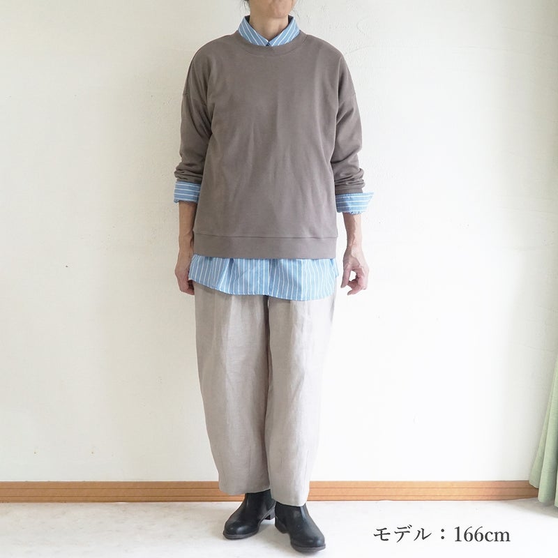 Branch m‘.,ブランチエム,ナチュラル,30代,40代,50代,60代,コットン,綿,ゆったり,Tシャツ,カットソー,ロンT,プルオーバー,スウェット,長袖,