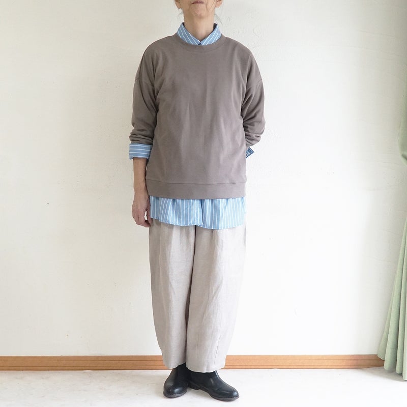 Branch m‘.,ブランチエム,ナチュラル,30代,40代,50代,60代,コットン,綿,ゆったり,Tシャツ,カットソー,ロンT,プルオーバー,スウェット,長袖,