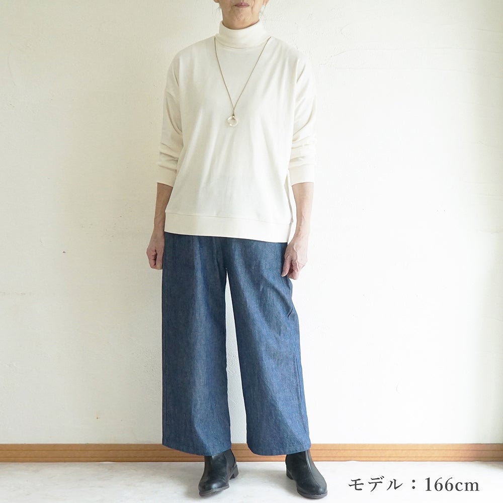 Branch m‘.,ブランチエム,ナチュラル,30代,40代,50代,60代,コットン,綿,ゆったり,Tシャツ,カットソー,ロンT,プルオーバー,スウェット,長袖,タートルネック,タートルネックプルオーバー