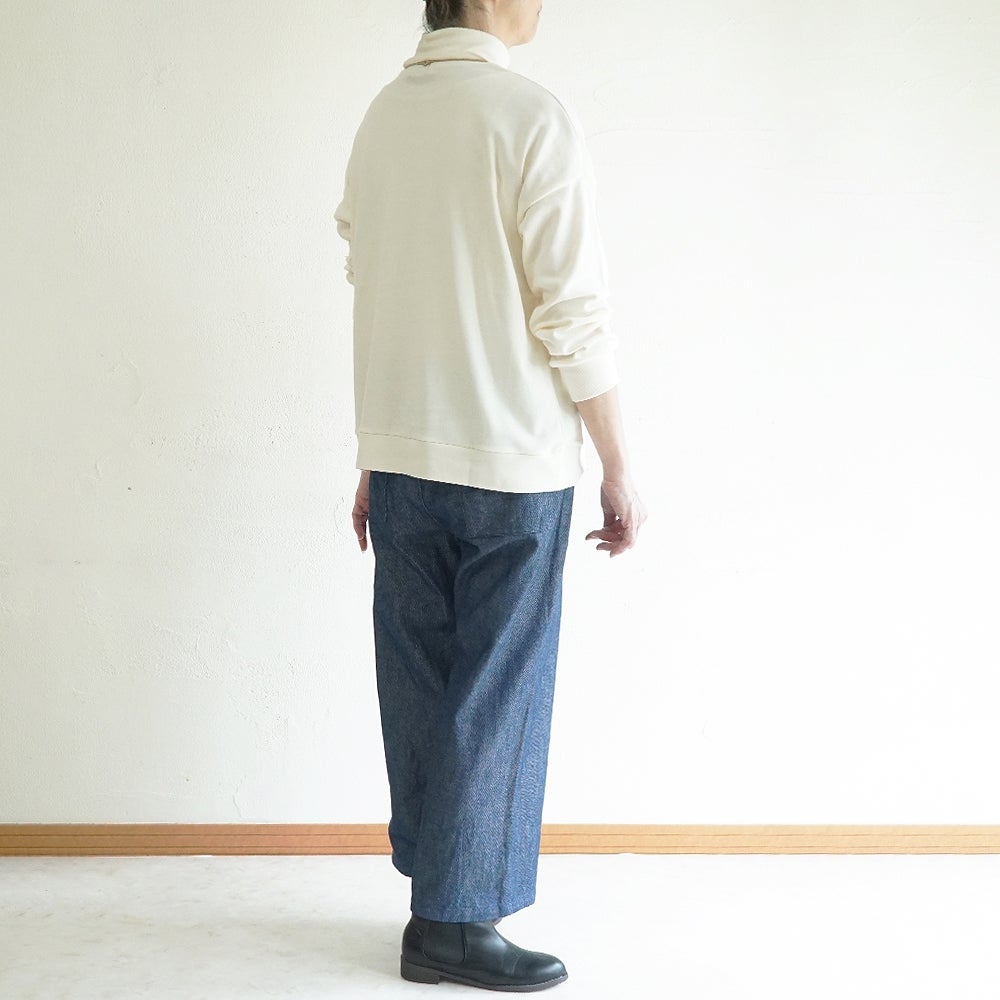 Branch m‘.,ブランチエム,ナチュラル,30代,40代,50代,60代,コットン,綿,ゆったり,Tシャツ,カットソー,ロンT,プルオーバー,スウェット,長袖,タートルネック,タートルネックプルオーバー