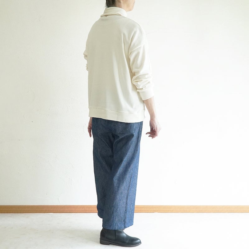 Branch m‘.,ブランチエム,ナチュラル,30代,40代,50代,60代,コットン,綿,ゆったり,Tシャツ,カットソー,ロンT,プルオーバー,スウェット,長袖,タートルネック,タートルネックプルオーバー