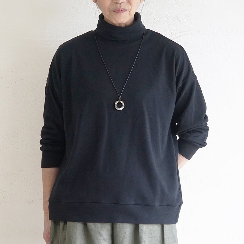 Branch m‘.,ブランチエム,ナチュラル,30代,40代,50代,60代,コットン,綿,ゆったり,Tシャツ,カットソー,ロンT,プルオーバー,スウェット,長袖,タートルネック,タートルネックプルオーバー