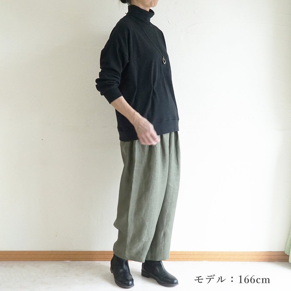Branch m‘.,ブランチエム,ナチュラル,30代,40代,50代,60代,コットン,綿,ゆったり,Tシャツ,カットソー,ロンT,プルオーバー,スウェット,長袖,タートルネック,タートルネックプルオーバー