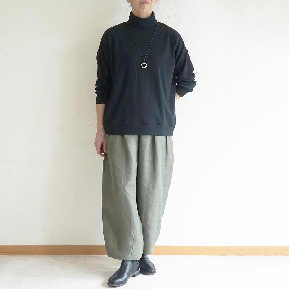 Branch m‘.,ブランチエム,ナチュラル,30代,40代,50代,60代,コットン,綿,ゆったり,Tシャツ,カットソー,ロンT,プルオーバー,スウェット,長袖,タートルネック,タートルネックプルオーバー