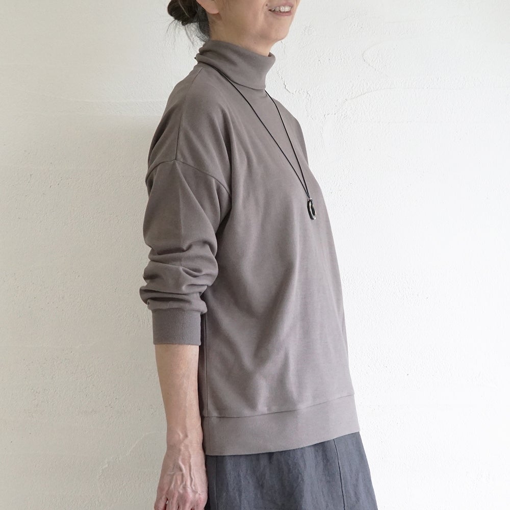 Branch m‘.,ブランチエム,ナチュラル,30代,40代,50代,60代,コットン,綿,ゆったり,Tシャツ,カットソー,ロンT,プルオーバー,スウェット,長袖,タートルネック,タートルネックプルオーバー