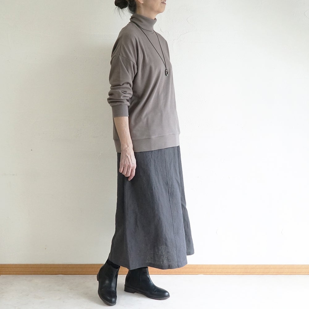 Branch m‘.,ブランチエム,ナチュラル,30代,40代,50代,60代,コットン,綿,ゆったり,Tシャツ,カットソー,ロンT,プルオーバー,スウェット,長袖,タートルネック,タートルネックプルオーバー
