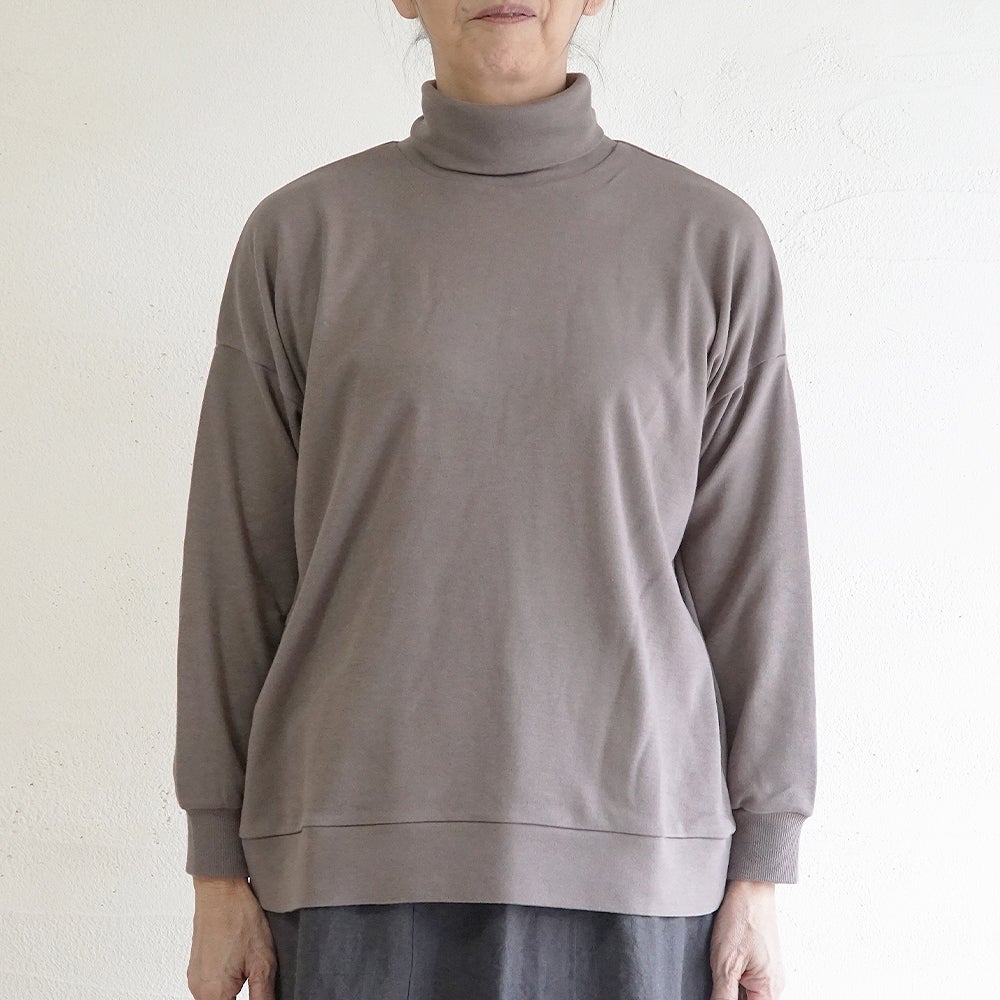 Branch m‘.,ブランチエム,ナチュラル,30代,40代,50代,60代,コットン,綿,ゆったり,Tシャツ,カットソー,ロンT,プルオーバー,スウェット,長袖,タートルネック,タートルネックプルオーバー