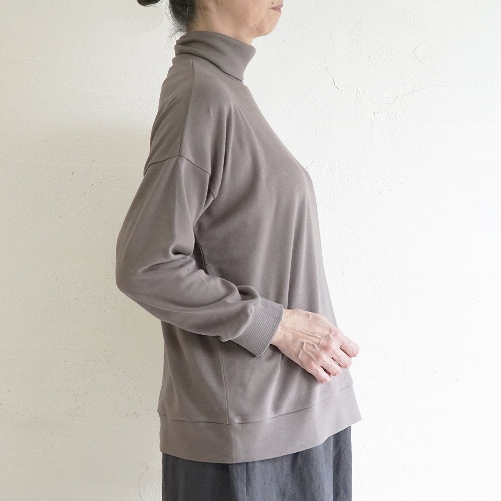 Branch m‘.,ブランチエム,ナチュラル,30代,40代,50代,60代,コットン,綿,ゆったり,Tシャツ,カットソー,ロンT,プルオーバー,スウェット,長袖,タートルネック,タートルネックプルオーバー