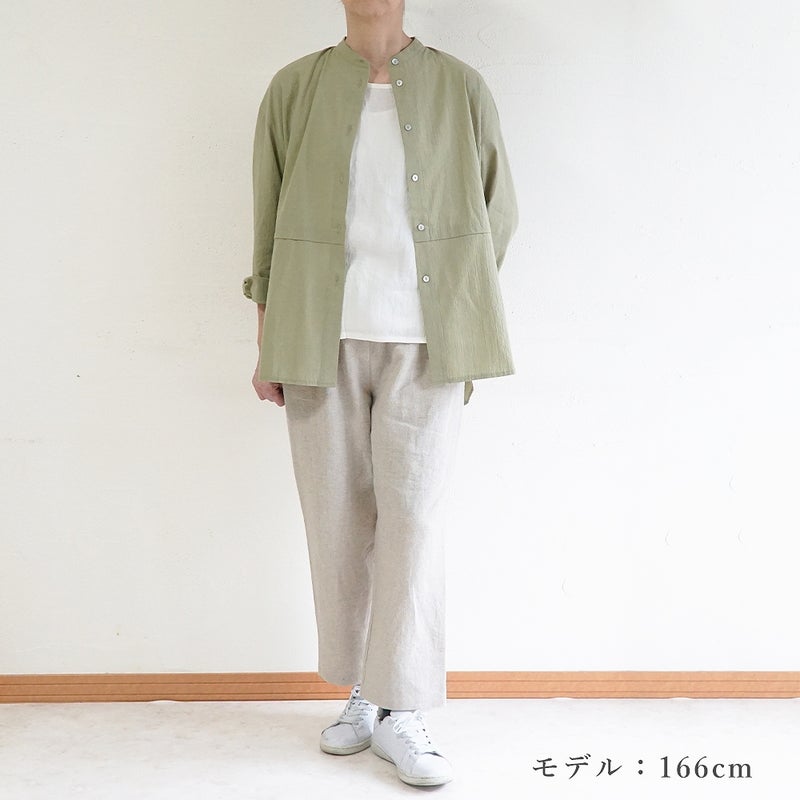 Branch m‘.,ブランチエム,ナチュラル,30代,40代,50代,60代,コーデセット,コーディネートセット,セット売り,ゆったり,リネン,ブラウス,チュニック,チュニックブラウス,チュニックシャツ,シャツ,シアーブラウス,シアーシャツ,パンツ,リネンパンツ,テーパード,テーパードパンツ