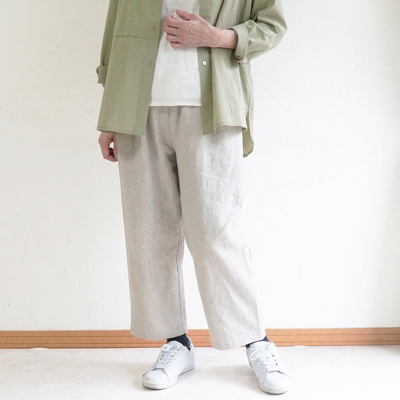 Branch m‘.,ブランチエム,ナチュラル,30代,40代,50代,60代,コーデセット,コーディネートセット,セット売り,ゆったり,リネン,ブラウス,チュニック,チュニックブラウス,チュニックシャツ,シャツ,シアーブラウス,シアーシャツ,パンツ,リネンパンツ,テーパード,テーパードパンツ