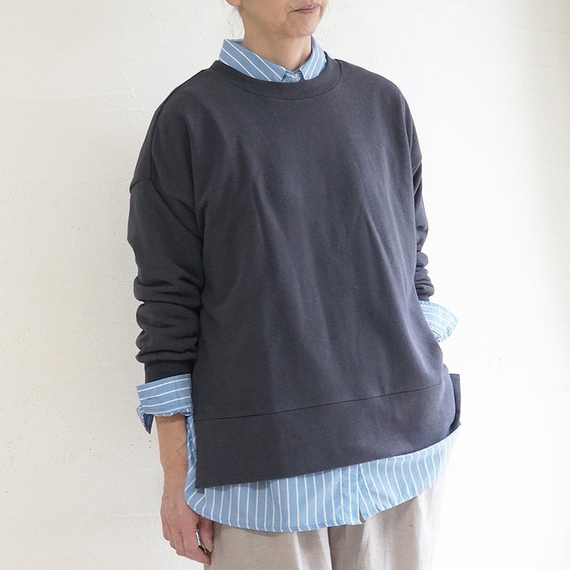 Branch m‘.,ブランチエム,ナチュラル,30代,40代,50代,60代,コットン,綿,ゆったり,カットソー,プルオーバー,スウェット,長袖,