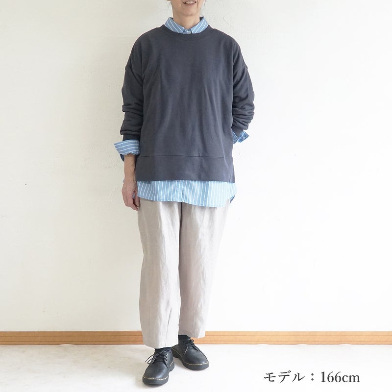 Branch m‘.,ブランチエム,ナチュラル,30代,40代,50代,60代,コットン,綿,ゆったり,カットソー,プルオーバー,スウェット,長袖,