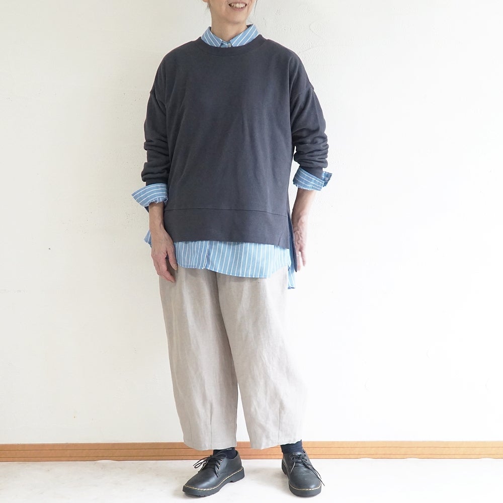 Branch m‘.,ブランチエム,ナチュラル,30代,40代,50代,60代,コットン,綿,ゆったり,カットソー,プルオーバー,スウェット,長袖,