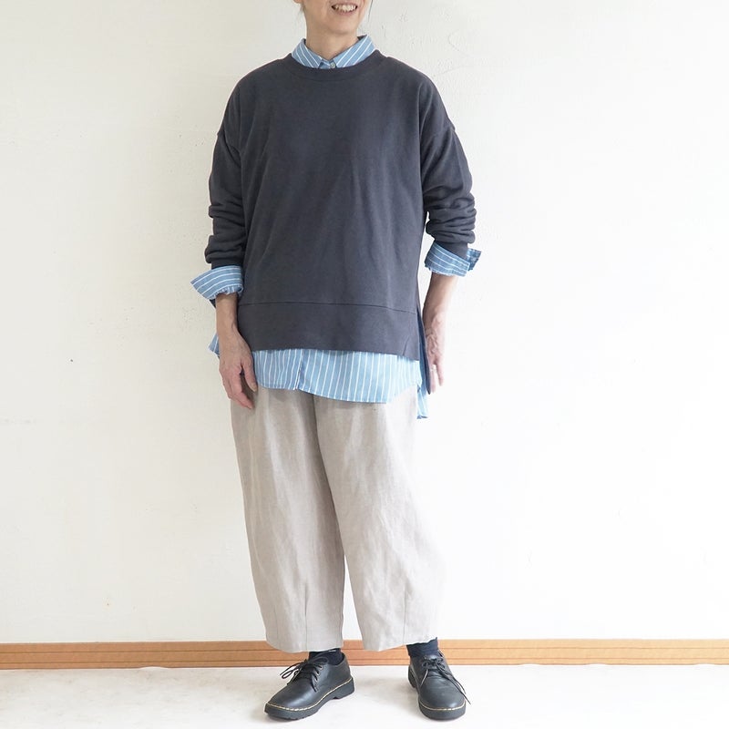 Branch m‘.,ブランチエム,ナチュラル,30代,40代,50代,60代,コットン,綿,ゆったり,カットソー,プルオーバー,スウェット,長袖,