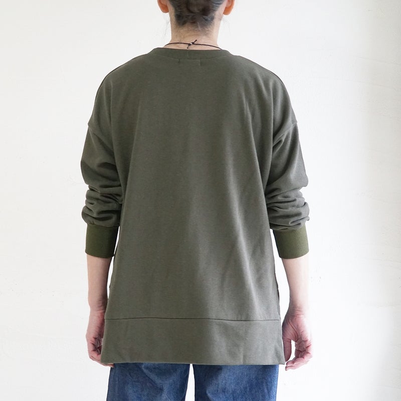 Branch m‘.,ブランチエム,ナチュラル,30代,40代,50代,60代,コットン,綿,ゆったり,カットソー,プルオーバー,スウェット,長袖,